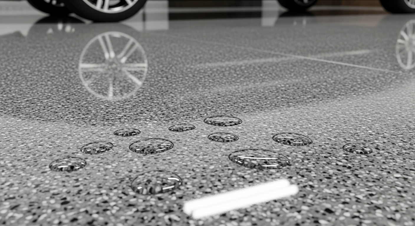 A garage with durable polyaspartic floor coating in Vancouver