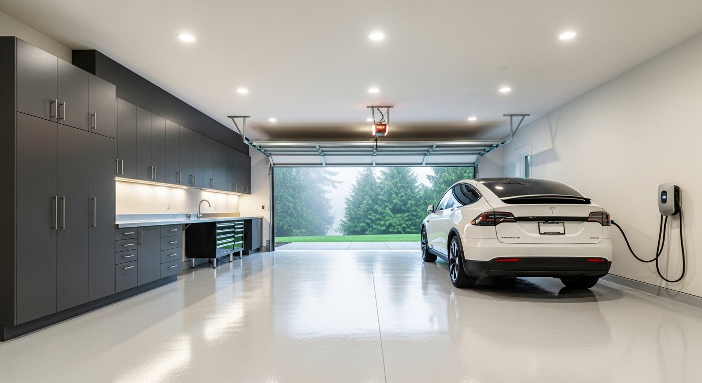 Upgraded garage door increasing a Vancouver home's resale value